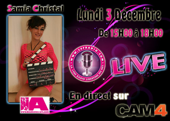 Samia Christal, actrice X pour une webcam sexy