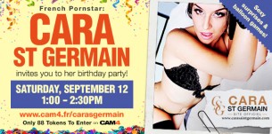 Cara st Germain vous invite à son anniversaire très spécial sur Cam4
