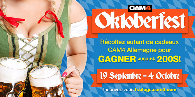 Concours de cadeaux Oktoberfest sur Cam4