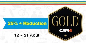 Célébrons les JO avec 25% de réduction sur les abonnements Gold CAM4!