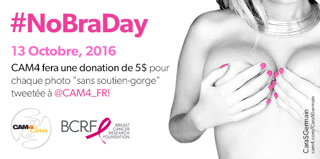 Supportez le # NoBraDay: Tweetez vos  seins couverts par vos mains  @CAM4_FR