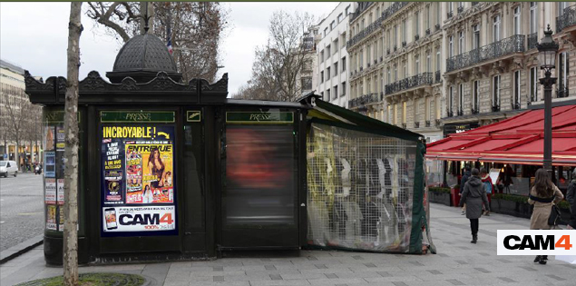 Cam4 sur les Champs Elysée …