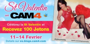 Célébrez la Saint Valentin sur CAM4: Recevez 100 jetons