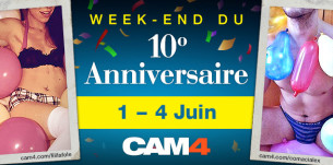 Joignez-nous pour célébrer le 10ème anniversaire de Cam4 !!!