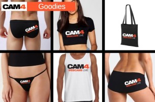 Les goodies CAM4 – Craquez pour les nouveaux: t-shirt, string, débardeur… préparez-vous en sex cam amateur!!