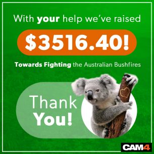 MAJ : Collecte de fonds CAM4 pour aider à combattre les incendies en Australie!