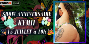 ? Fêtez un Joyeuse Anniversaire à Kymii le 15 Juillet à 10h00! ? Camgirl & Pin up attitude en free live sex cams