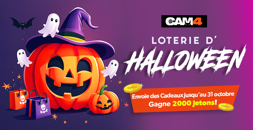 Gagnez 2000 Jetons avec la Loterie Halloween de CAM4!