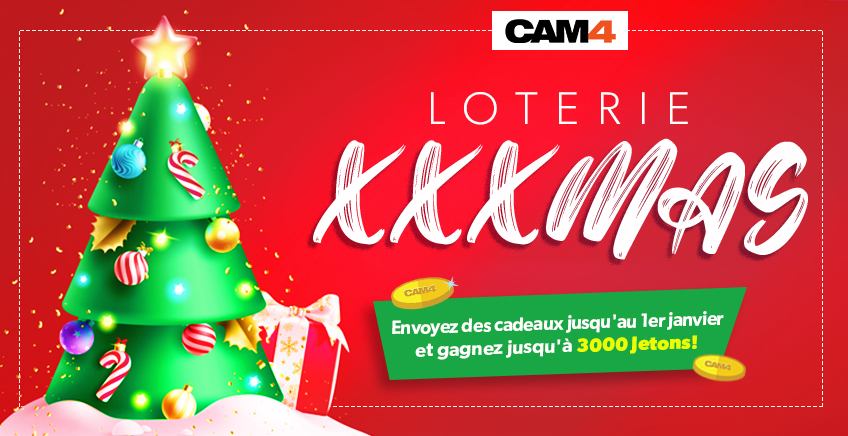 Loterie XXXMAS CAM4 – Envoyez des cadeaux de Noël et gagnez jusqu’à 3000 Jetons