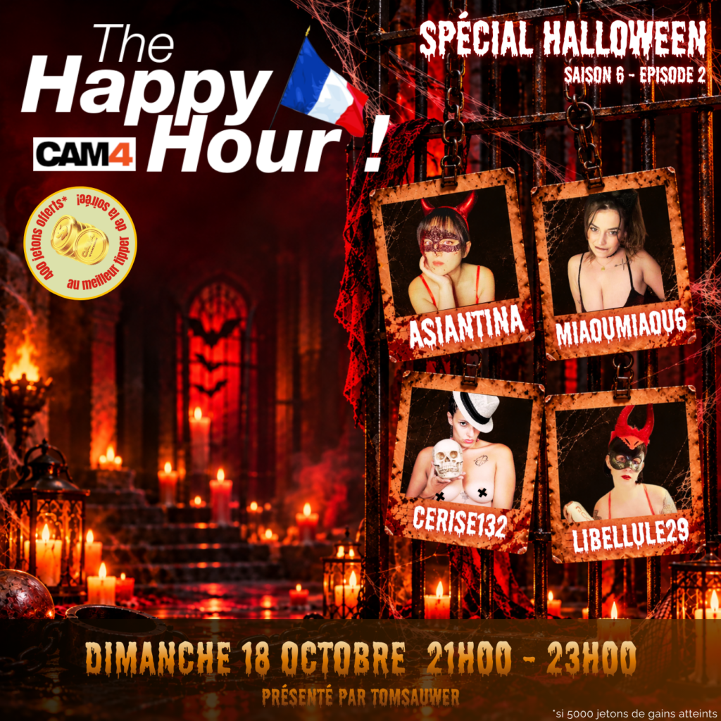 Happy Hour Halloween : 4 Camgirls en Costumes Sexy en Direct sur CAM4 đđ„